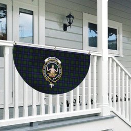 ScotsTee Shop Scottish Urquhart White Line Crest Tartan Non-Pleated Fan Flag Bunting Banner