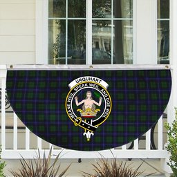 ScotsTee Shop Scottish Urquhart White Line Crest Tartan Non-Pleated Fan Flag Bunting Banner