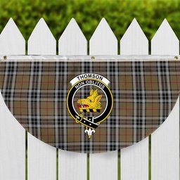 ScotsTee Shop Scottish Thomson Camel Crest Tartan Non-Pleated Fan Flag Bunting Banner