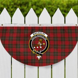 ScotsTee Shop Scottish MacAulay of Ardincaple Crest Tartan Non-Pleated Fan Flag Bunting Banner