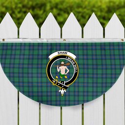 ScotsTee Shop Scottish Shaw Ancient Crest Tartan Non-Pleated Fan Flag Bunting Banner