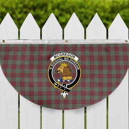 ScotsTee Shop Scottish McGregor Hunting Ancient Crest Tartan Non-Pleated Fan Flag Bunting Banner