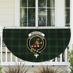 ScotsTee Shop Scottish MacAuley Hunting Crest Tartan Non-Pleated Fan Flag Bunting Banner