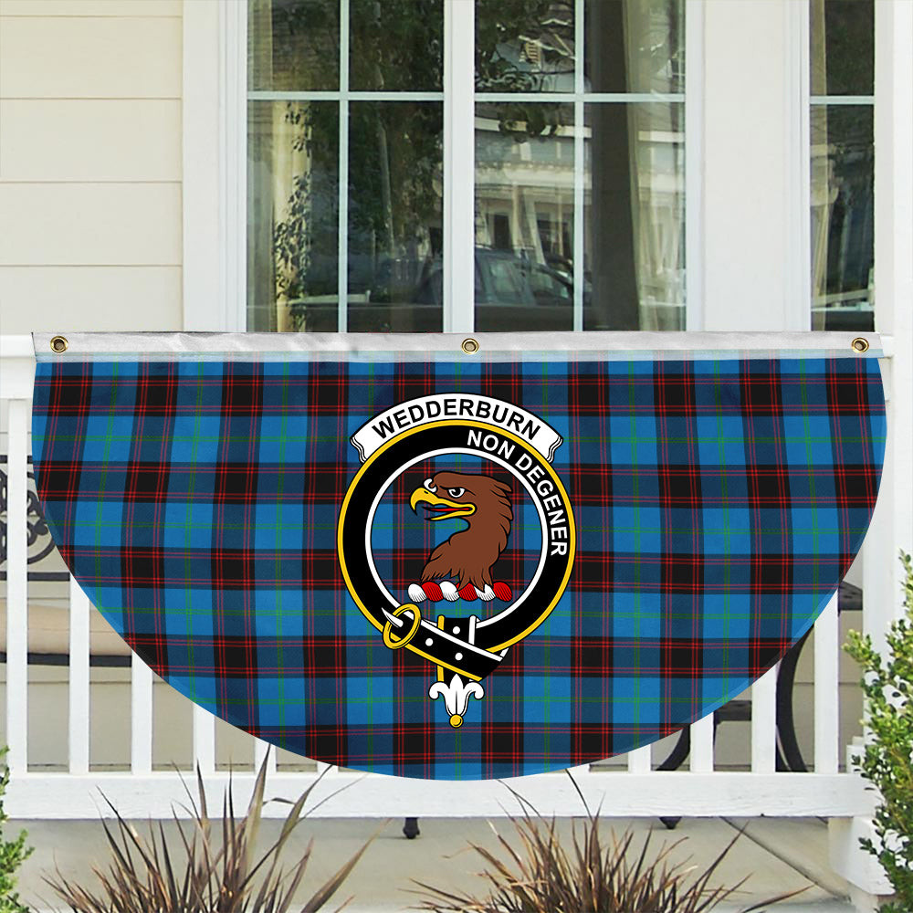 ScotsTee Shop Scottish Wedderburn Ancient Crest Tartan Non-Pleated Fan Flag Bunting Banner