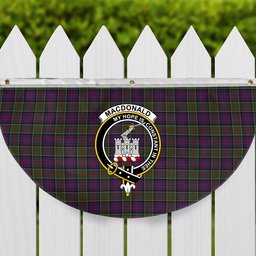 ScotsTee Shop Scottish MacDonald of Clan Ranald Modern Crest Tartan Non-Pleated Fan Flag Bunting Banner