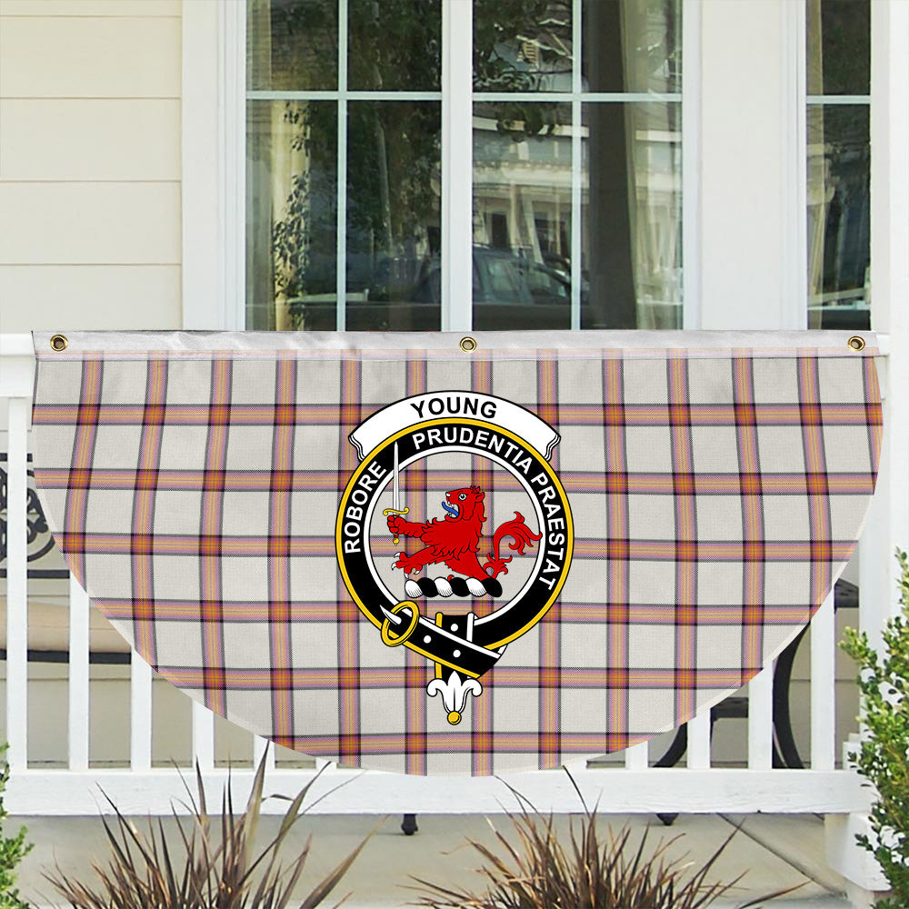ScotsTee Shop Scottish Young Christina Ancient Crest Tartan Non-Pleated Fan Flag Bunting Banner