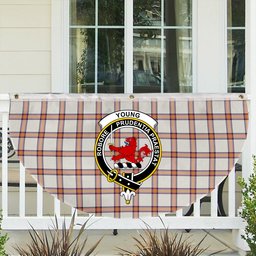 ScotsTee Shop Scottish Young Christina Ancient Crest Tartan Non-Pleated Fan Flag Bunting Banner
