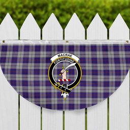 ScotsTee Shop Scottish MacRae Dress Purple 1 Crest Tartan Non-Pleated Fan Flag Bunting Banner