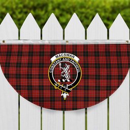 ScotsTee Shop Scottish MacSwan Ancient Crest Tartan Non-Pleated Fan Flag Bunting Banner