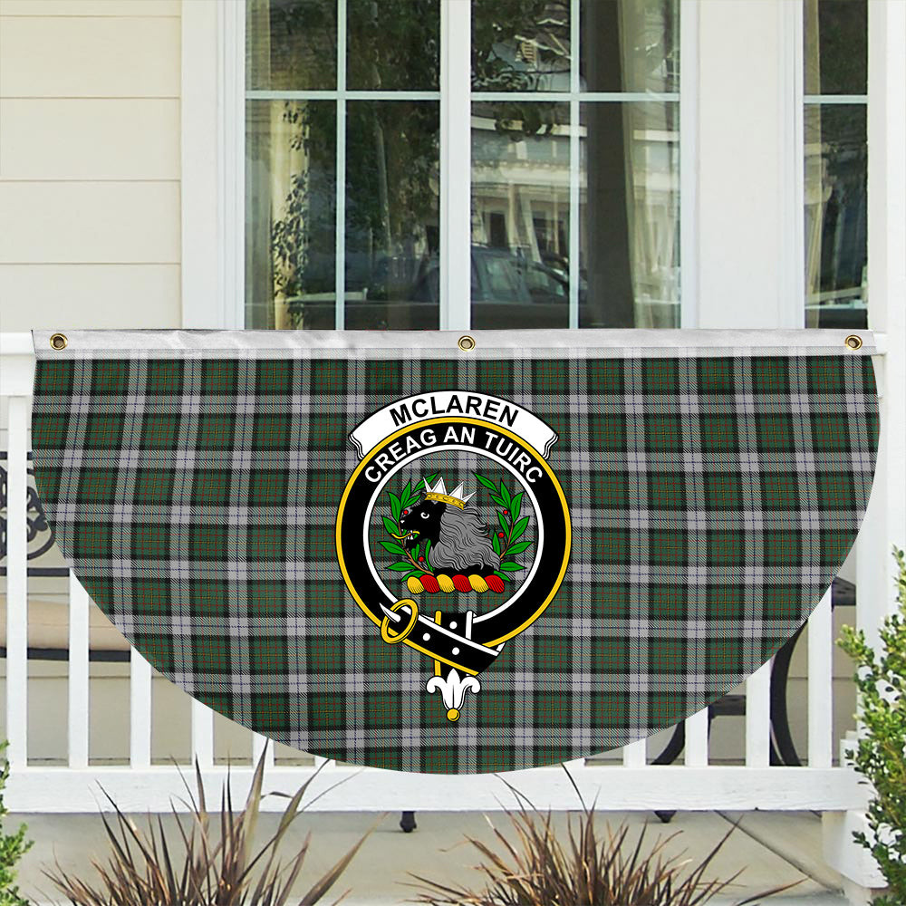 ScotsTee Shop Scottish McLaren Dress Crest Tartan Non-Pleated Fan Flag Bunting Banner