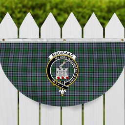 ScotsTee Shop Scottish MacIsaac Ancient Crest Tartan Non-Pleated Fan Flag Bunting Banner