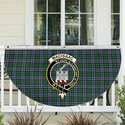 ScotsTee Shop Scottish MacIsaac Ancient Crest Tartan Non-Pleated Fan Flag Bunting Banner