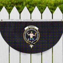 ScotsTee Shop Scottish Murray of Atholl Modern Crest Tartan Non-Pleated Fan Flag Bunting Banner
