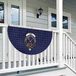 ScotsTee Shop Scottish Kircaldy Crest Tartan Non-Pleated Fan Flag Bunting Banner