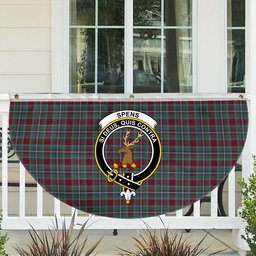 ScotsTee Shop Scottish Spens Crest Tartan Non-Pleated Fan Flag Bunting Banner