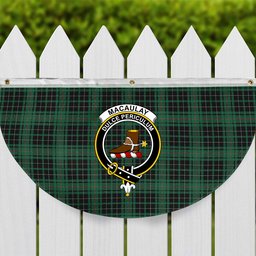 ScotsTee Shop Scottish MacAulay Hunting Ancient Crest Tartan Non-Pleated Fan Flag Bunting Banner