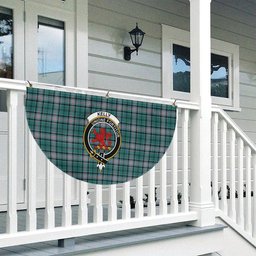 ScotsTee Shop Scottish Kelly of Sleat Hunting Modern Crest Tartan Non-Pleated Fan Flag Bunting Banner