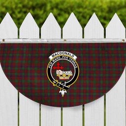 ScotsTee Shop Scottish MacDonald of Glengarry Full Dress Crest Tartan Non-Pleated Fan Flag Bunting Banner