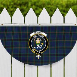 ScotsTee Shop Scottish Murray of Elibank Modern Crest Tartan Non-Pleated Fan Flag Bunting Banner