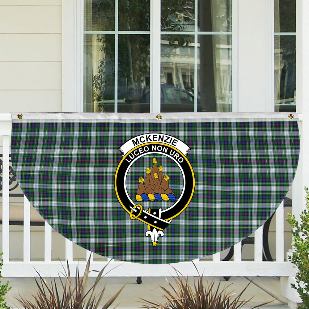 ScotsTee Shop Scottish McKenzie Dress Modern Crest Tartan Non-Pleated Fan Flag Bunting Banner