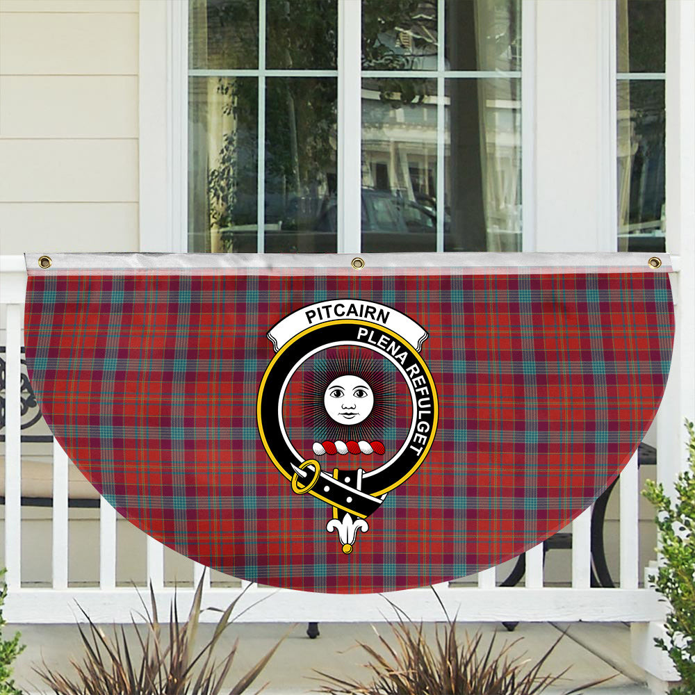ScotsTee Shop Scottish Pitcairn Heritage Ancient Crest Tartan Non-Pleated Fan Flag Bunting Banner