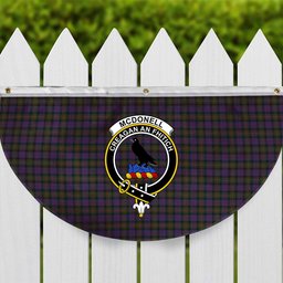 ScotsTee Shop Scottish McDonell of Glengarry Crest Tartan Non-Pleated Fan Flag Bunting Banner