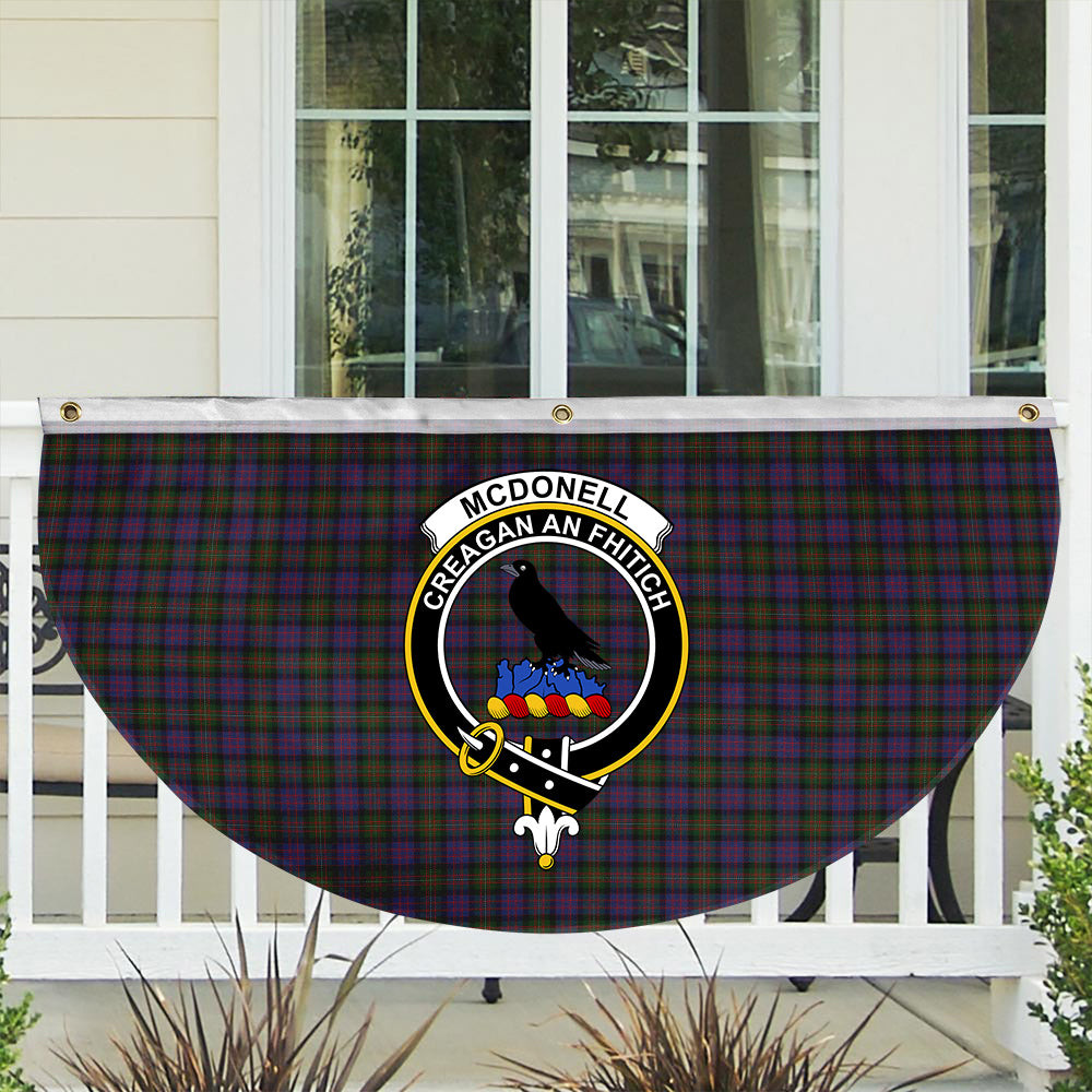 ScotsTee Shop Scottish McDonell of Glengarry Crest Tartan Non-Pleated Fan Flag Bunting Banner