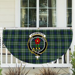 ScotsTee Shop Scottish Learmonth Crest Tartan Non-Pleated Fan Flag Bunting Banner