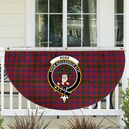 ScotsTee Shop Scottish Ross 5 Crest Tartan Non-Pleated Fan Flag Bunting Banner