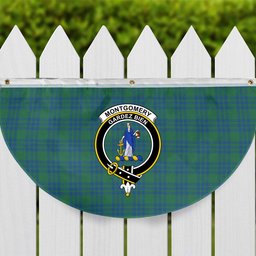 ScotsTee Shop Scottish Montgomery Ancient Crest Tartan Non-Pleated Fan Flag Bunting Banner