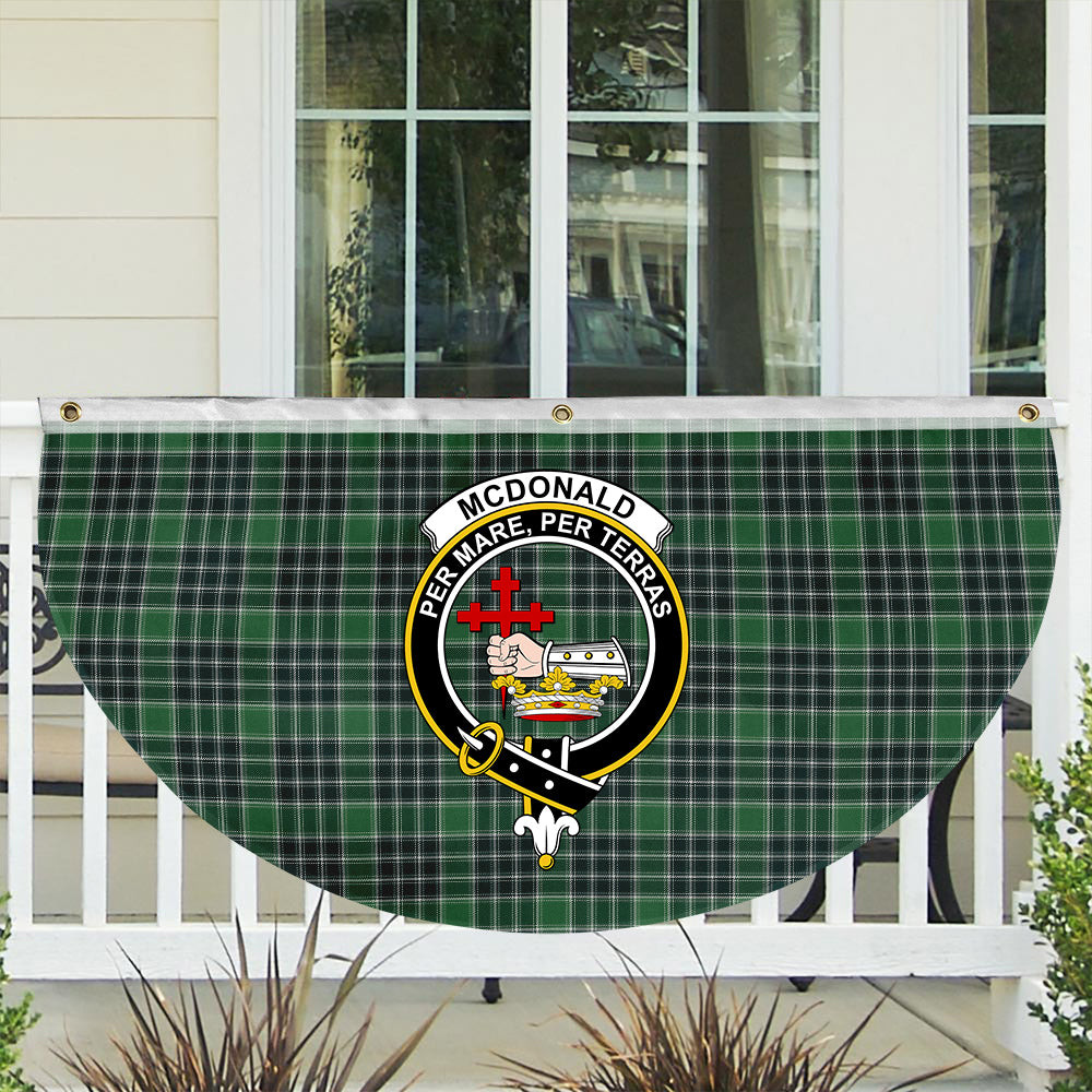ScotsTee Shop Scottish McDonald Lord of the Isles Hunting Modern Crest Tartan Non-Pleated Fan Flag Bunting Banner