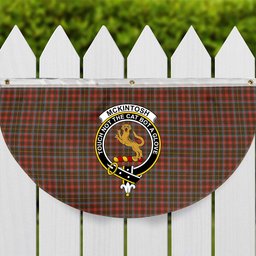 ScotsTee Shop Scottish McKintosh Hunting Weathered Crest Tartan Non-Pleated Fan Flag Bunting Banner