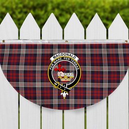 ScotsTee Shop Scottish MacDonald Dress Irish Crest Tartan Non-Pleated Fan Flag Bunting Banner