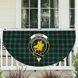 ScotsTee Shop Scottish McIvor Hunting Modern Crest Tartan Non-Pleated Fan Flag Bunting Banner