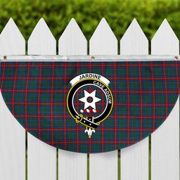 ScotsTee Shop Scottish Jardine Dress Modern Crest Tartan Non-Pleated Fan Flag Bunting Banner