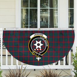 ScotsTee Shop Scottish Jardine Dress Modern Crest Tartan Non-Pleated Fan Flag Bunting Banner
