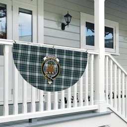 ScotsTee Shop Scottish McKenzie Dress Ancient Crest Tartan Non-Pleated Fan Flag Bunting Banner