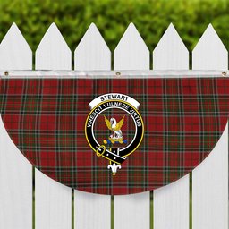 ScotsTee Shop Scottish Stewart of Galloway Crest Tartan Non-Pleated Fan Flag Bunting Banner
