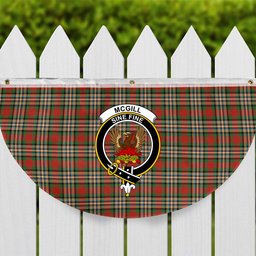 ScotsTee Shop Scottish McGill Ancient Crest Tartan Non-Pleated Fan Flag Bunting Banner