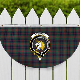 ScotsTee Shop Scottish Stewart of Appin Hunting Modern Clan Crest Tartan Non-Pleated Fan Flag Bunting Banner