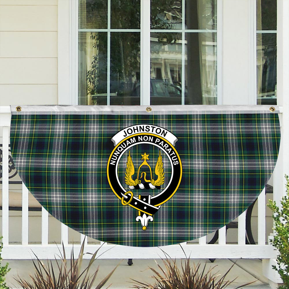 ScotsTee Shop Scottish Johnstone Dress Modern Crest Tartan Non-Pleated Fan Flag Bunting Banner