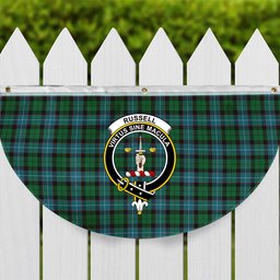 ScotsTee Shop Scottish Russell Ancient Crest Tartan Non-Pleated Fan Flag Bunting Banner
