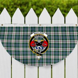 ScotsTee Shop Scottish MacLeod Of Californian Ancient Crest Tartan Non-Pleated Fan Flag Bunting Banner