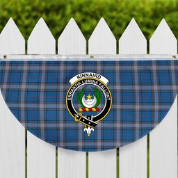 ScotsTee Shop Scottish Kinnaird Ancient Crest Tartan Non-Pleated Fan Flag Bunting Banner
