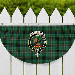 ScotsTee Shop Scottish MacAlpine Ancient Crest Tartan Non-Pleated Fan Flag Bunting Banner