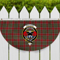 ScotsTee Shop Scottish MacLeod of Gesto 1 Crest Tartan Non-Pleated Fan Flag Bunting Banner