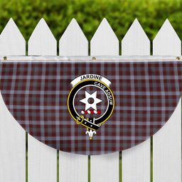 ScotsTee Shop Scottish Jardine of Castlemilk Modern Crest Tartan Non-Pleated Fan Flag Bunting Banner