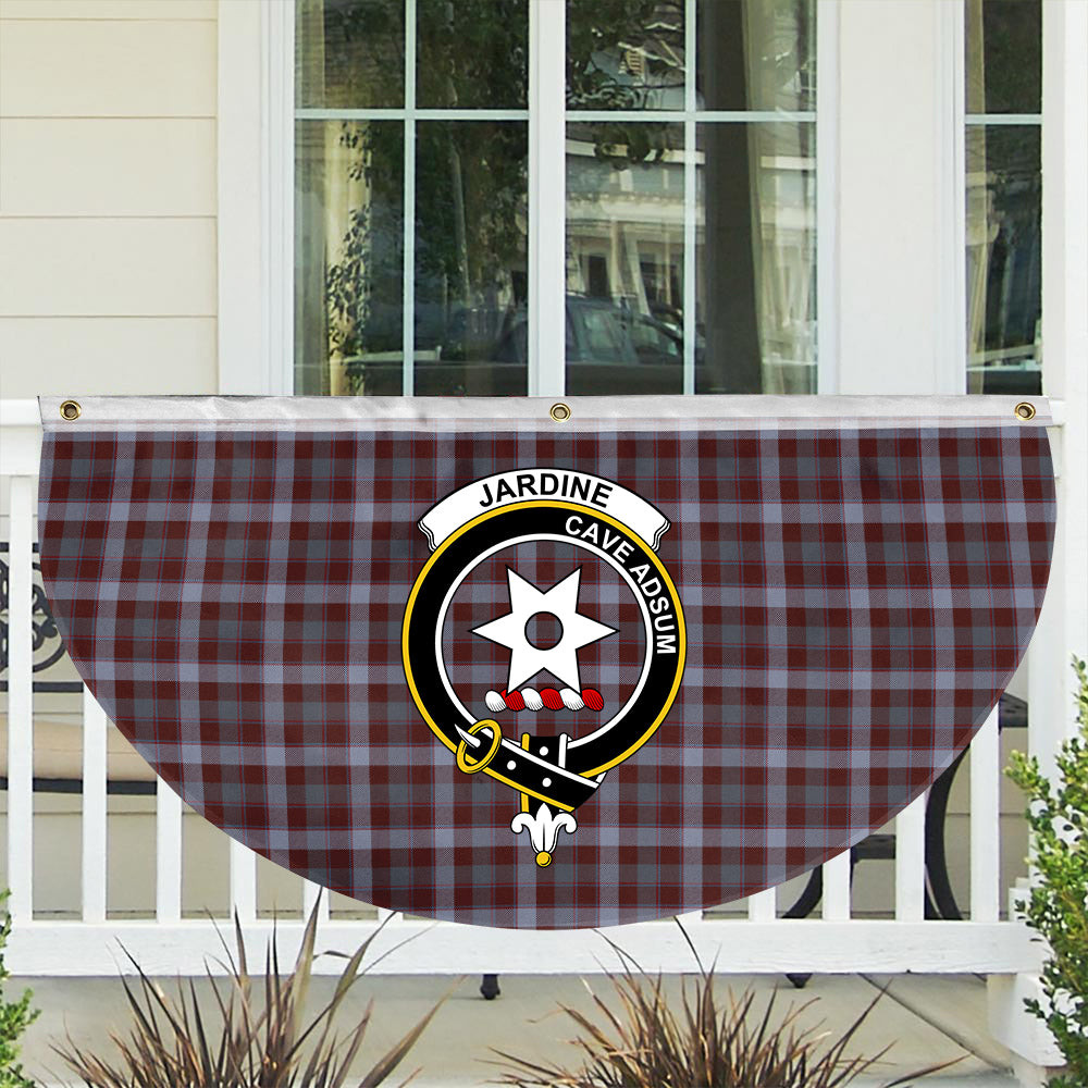 ScotsTee Shop Scottish Jardine of Castlemilk Modern Crest Tartan Non-Pleated Fan Flag Bunting Banner