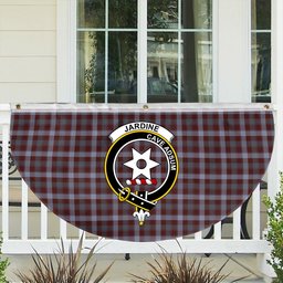 ScotsTee Shop Scottish Jardine of Castlemilk Modern Crest Tartan Non-Pleated Fan Flag Bunting Banner