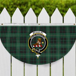 ScotsTee Shop Scottish McAulay Hunting Ancient Crest Tartan Non-Pleated Fan Flag Bunting Banner
